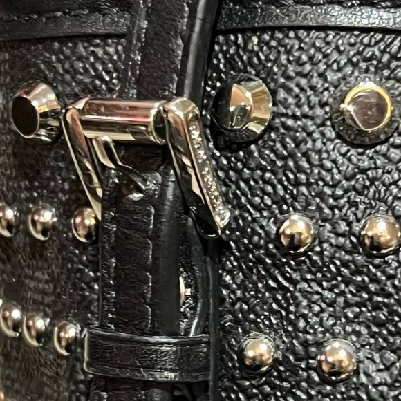Michael Kors Black Studded Tote - Picture 4 of 15